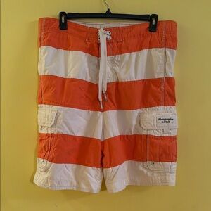 Abercrombie Striped Cargo swim Shorts
